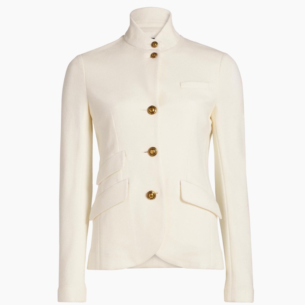 💖NWT RAG&BONE SLADE TEXTURED KNIT BLAZER IN OFF WHITE SIZE 6